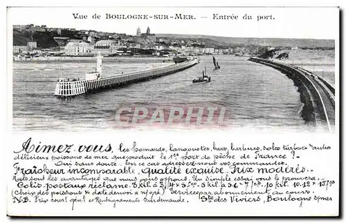 Cartes postales Boulogne sur Mer Entree du port