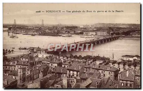 Ansichtskarte AK Bordeaux Vue generale du pont de pierre et de la Bastide