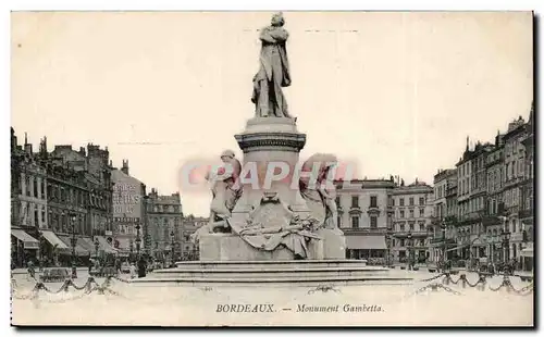 Cartes postales Bordeaux Monument Gambetta