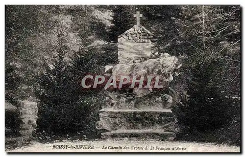 Cartes postales Boissy la Riviere Le chemin des grottes de St Francois d Assise