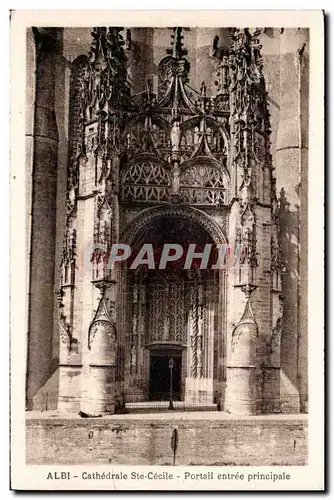 Cartes postales Albi Cathedrale Ste Cecile Portail entree principale