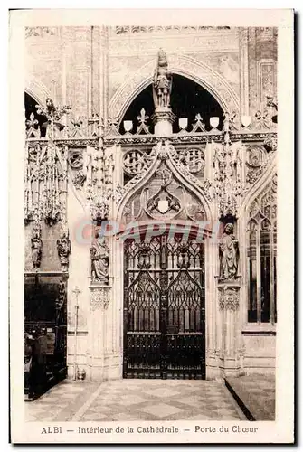 Cartes postales Albi Interieur de la cathedrale Porte du choeur