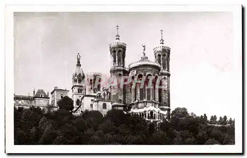 Moderne Karte Lyon Les tours de Notre Dame de Fourviere