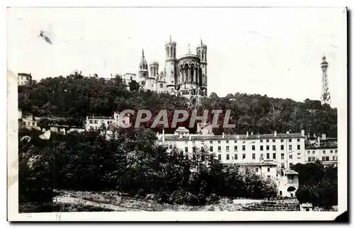 Moderne Karte Lyon Abside de Fourviere et tour metallique