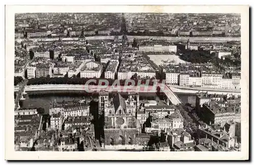 Moderne Karte Lyon La ville vue de la basilique de Fourviere