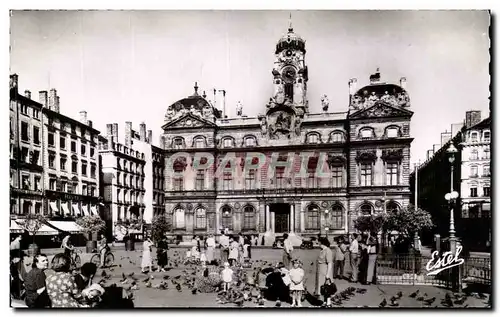 Cartes postales moderne Lyon Hotel de ville et place des Terreaux