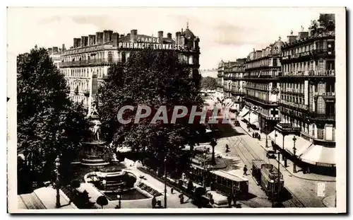 Moderne Karte Lyon Places Republic Carnot Monument and street President Carnot