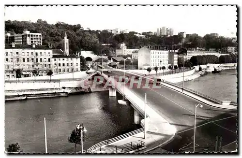 Moderne Karte Lyon Le pont Clemenceau sur la Saone L entree du tunnel sous la colline de la Croix Rousse