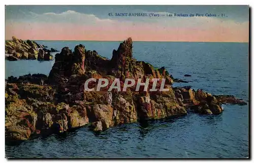 Cartes postales Saint Raphael Les rochers du parc Calvet