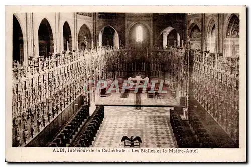 Cartes postales Albi Cathedrale Sainte Cecile Interieur Les stalles et le maitre autel