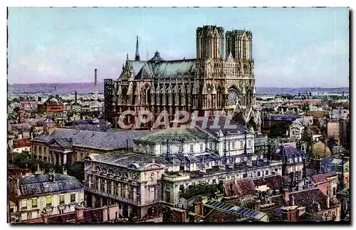 Ansichtskarte AK Reims Panorama pris de l eglise St Jacques