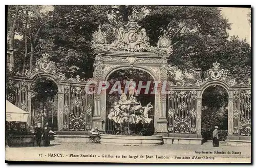 Ansichtskarte AK Nancy Place Stanislas Grilles en fer forge de Jean Lamour Fontaine d Amphitrite