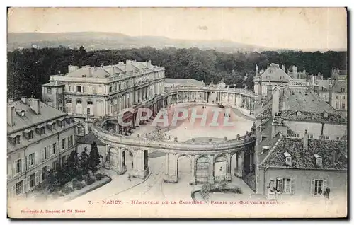 Cartes postales Nancy Hemicycle de la carriere Palais du gouvernement