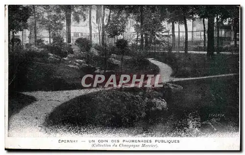 Cartes postales Epernay Un coin des promenades publiques Chateau de Pekin