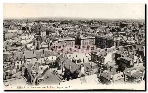 Cartes postales Reims Panorama vers la Place Royale