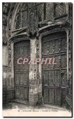 Cartes postales Sezanne Portail de l eglise