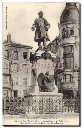 Cartes postales Nancy Statue de Thiers