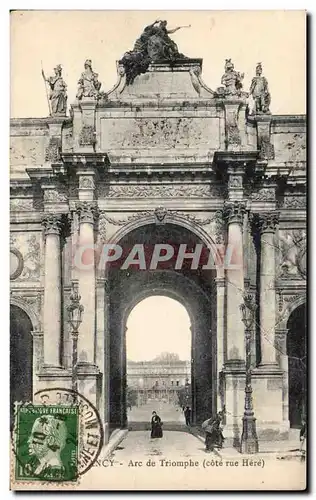 Cartes postales Reims Arc de triomphe cote rue Here