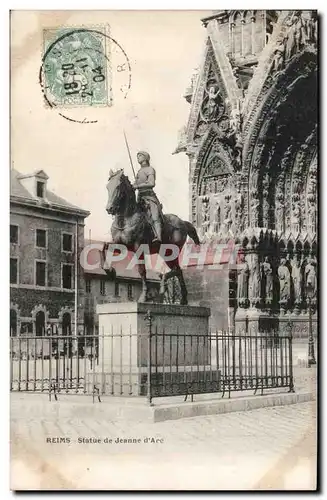 Cartes postales Reims Statue de Jeanne d arc