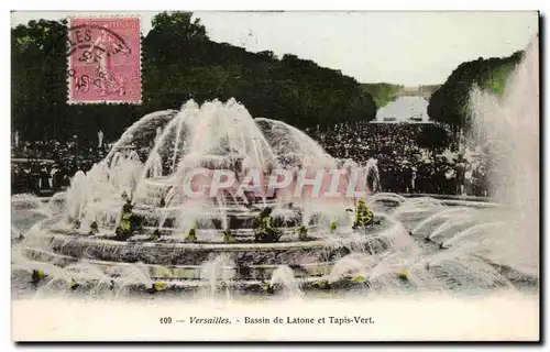 Cartes postales Versailles Bassin de Latone et tapis vert