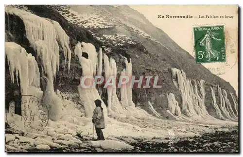 Cartes postales En Normandie les falaises en hiver