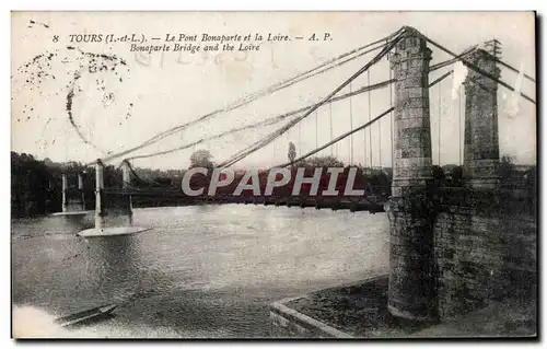 Ansichtskarte AK Tours Le pont Bonaparte et la Loire