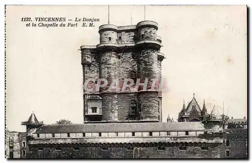 Ansichtskarte AK Vincennes Le donjon et la chapelle du fort