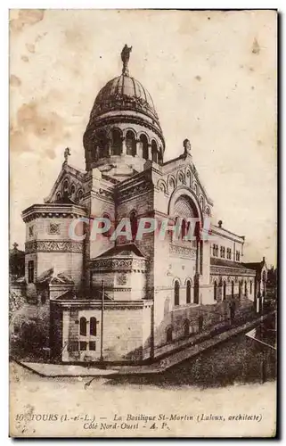 Cartes postales Tours La basilique St martin Cote Nord Ouest