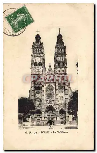 Cartes postales Tours La cathedrale