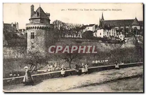 Cartes postales Vannes La tour du connetable et les remparts