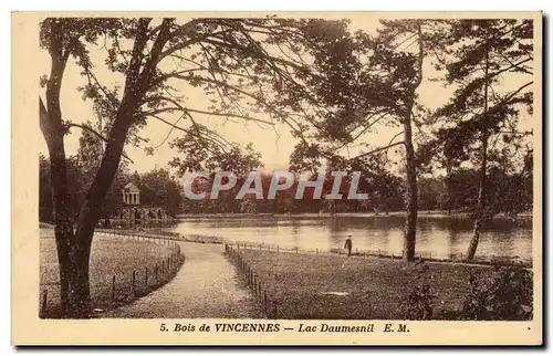 Cartes postales Bois de Vincennes Lac Daumesnil