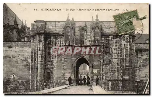 Cartes postales Vincennes Le fort Sortie sur le quartier d artillerie