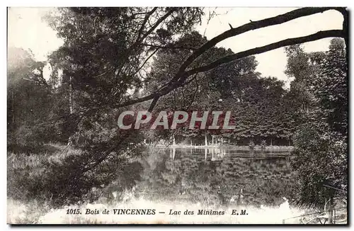 Cartes postales Bois de Vincennes Lac des Minimes