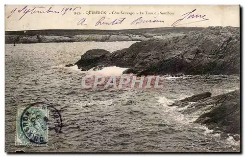 Ansichtskarte AK Quiberon Cote Sauvage Le trou du souffleur