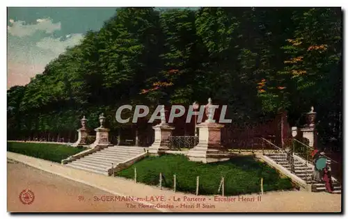 Cartes postales St Germain en Laye Le parterre Escalier Henri II