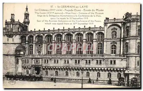 Cartes postales St Germain en Laye Le chateau Facade Ouest Entree du musee