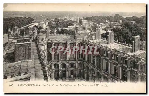 Cartes postales St Germain en Laye Le chateau La cour Henri IV