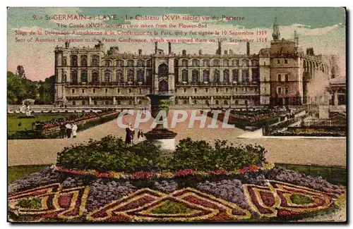 Cartes postales St Germain en Laye Le chateau vu du parterre