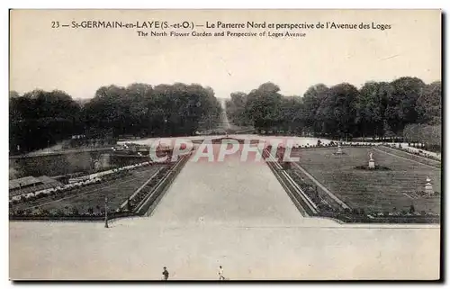 Cartes postales St GErmain en Laye Le parterre nord et perspective de l avenue des loges