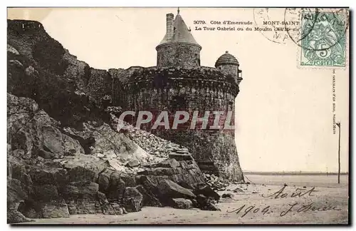 Cartes postales Mont Saint Michel La tour Gabriel ou du moulin