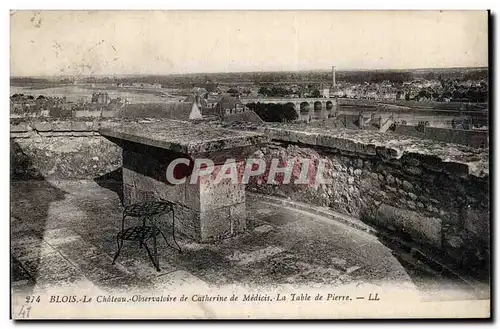 Cartes postales Blois Le chateau Observatoire de Catherine de Medicis La table de pierre