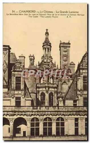 Cartes postales Chambord Le chateau La grande lanterne