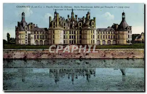 Cartes postales Chambord Facade ouest du chateau