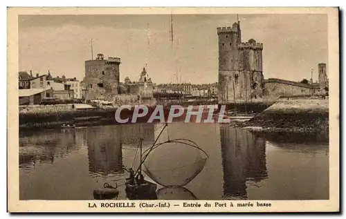 Cartes postales La Rochelle Entree du port a maree basse