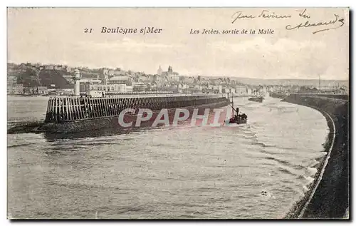 Ansichtskarte AK Boulogne sur Mer Les jetees sortie de la Malle