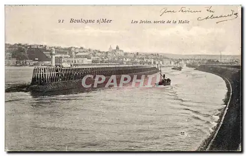 Cartes postales Boulogne sur Mer Les jetees sortie de la Malle