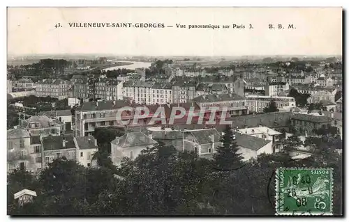 Cartes postales Villeneuve St Georges Vue panoramique sur Paris