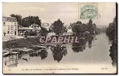 Ansichtskarte AK Les rives de la Marne Le quai de la Marne a la Varenne