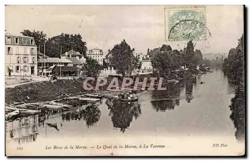Cartes postales Les rives de la Marne Le quai de la Marne a la Varenne