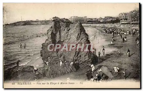 Ansichtskarte AK Biarritz Vue sur la plage a maree basse